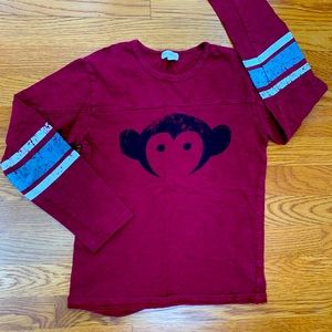 Boys Appaman long sleeve tshirt graphic maroon 10